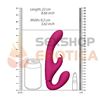 Doble estimulador strapon con estimulacion de punto G doble y carga USB